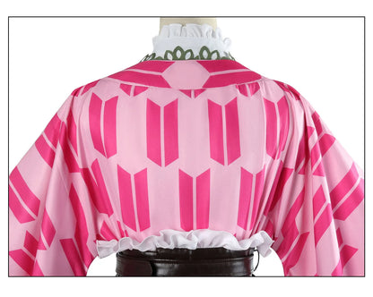 Kanroji Mitsuri Cosplay Costume Set Women Polyester