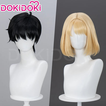 IN STOCK Sung Jin Woo Cha Hae in Wig Anime Solo Leveling Cosplay DokiDoki Kinght Killer Men 30cm Short Hair Woo Sung Free Cap