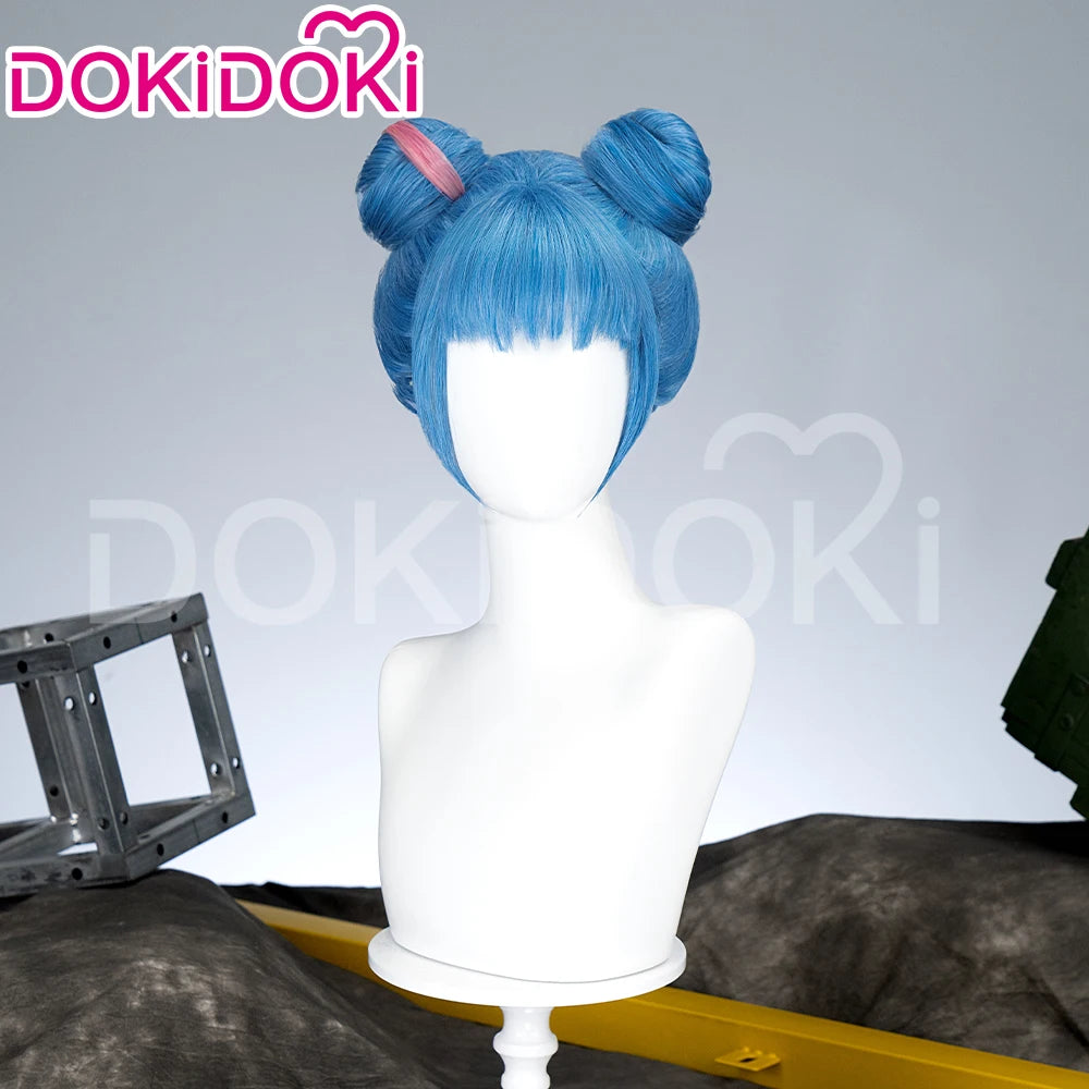 IN STOCK Jinxx Wig Game DokiDoki-R Women 38cm Hair Jinxx Cosplay Mask Tattoo Necklace Nails Bun Wig Luminous Ball Free Cap