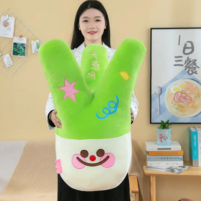 New 40-60cm Creative Cute Scallion Bright Pillow Large Cloth Doll Plush Toy Sleeping Doll Children's Girl Birthday Gift