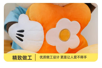 Large Size 80cm New Minnie Mickey Mouse Couples Doughnut Kawaii Movies Stuffed Plush Toy Doll Birthday Girlfriend Girl Xmas Gift