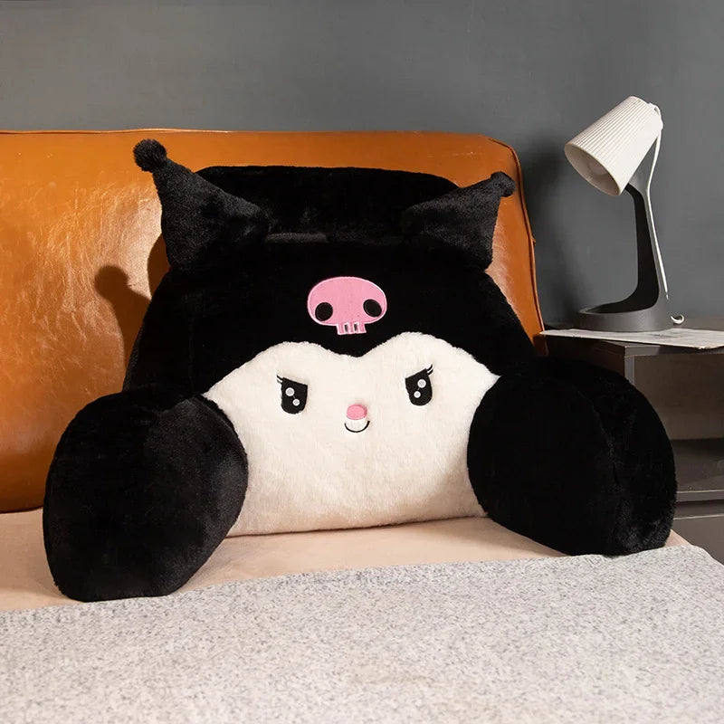 Sanrio Comfortable Back Cushion With Headrest Cinnamoroll My Melody Kuromi Cushion Lumbar Support Chair Sofa Bed Washable Gifts