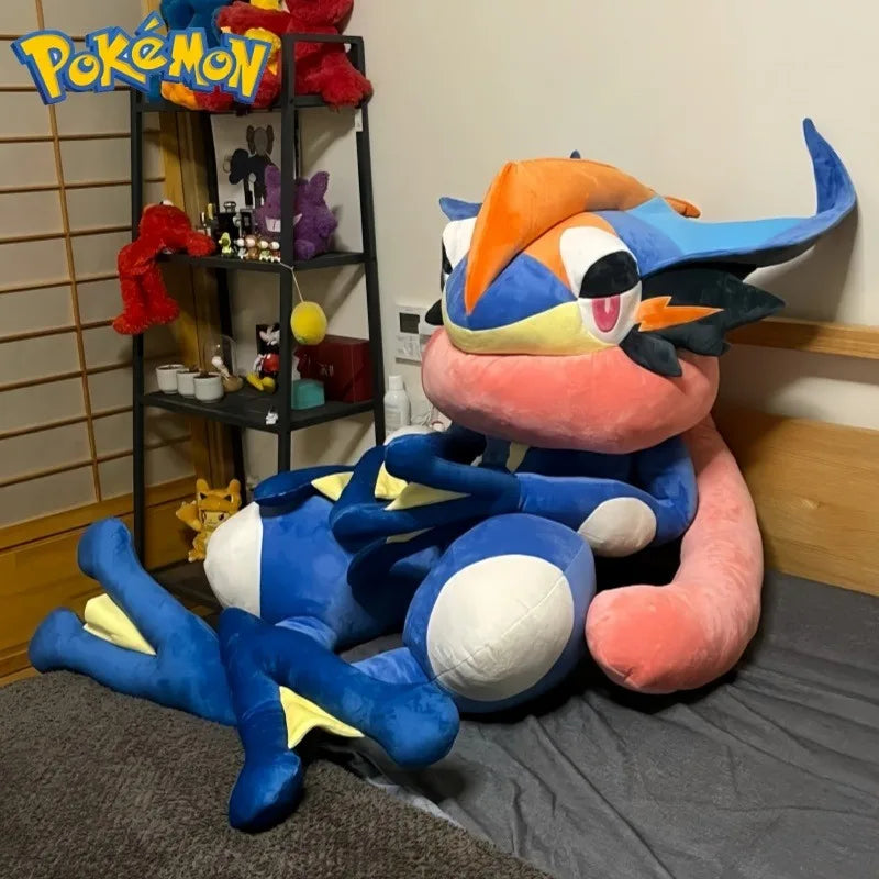 150CM Greninja Pokemon Plushies Big Size Cartoon Anime Peluche Kawaii Stuffed Ornament Comfortable Soft Doll Children Toy Gift