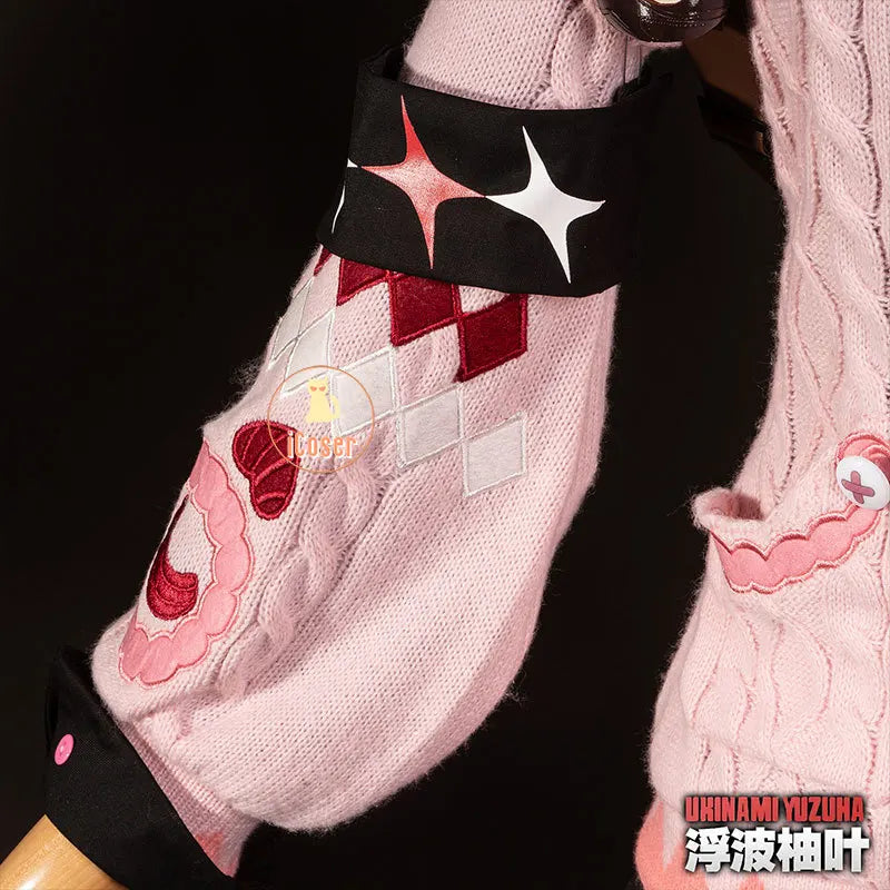 Zenless Zone Zero Ukinami Yuzuha Cosplay Costume Wig Skirt Sweater Uniform Headwear Spook Shack Halloween Party for Women Girls