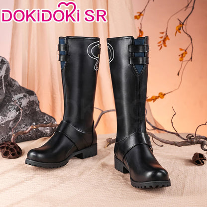 IN STOCK Anaxa Sunday Jiaoqiu Shoes Cosplay Game Honkai: Star Rail Cosplay DokiDoki-SR Men Black Boots Anaxa Cosplay Boots