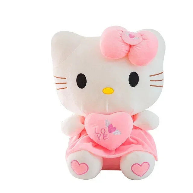 25-55cm Aoger Cute Hello Kitty Plush Stuffed Toys Cartoon Plushie Doll Soft Stuffed Pillow Toys For Children Birthday Xmas Gifts