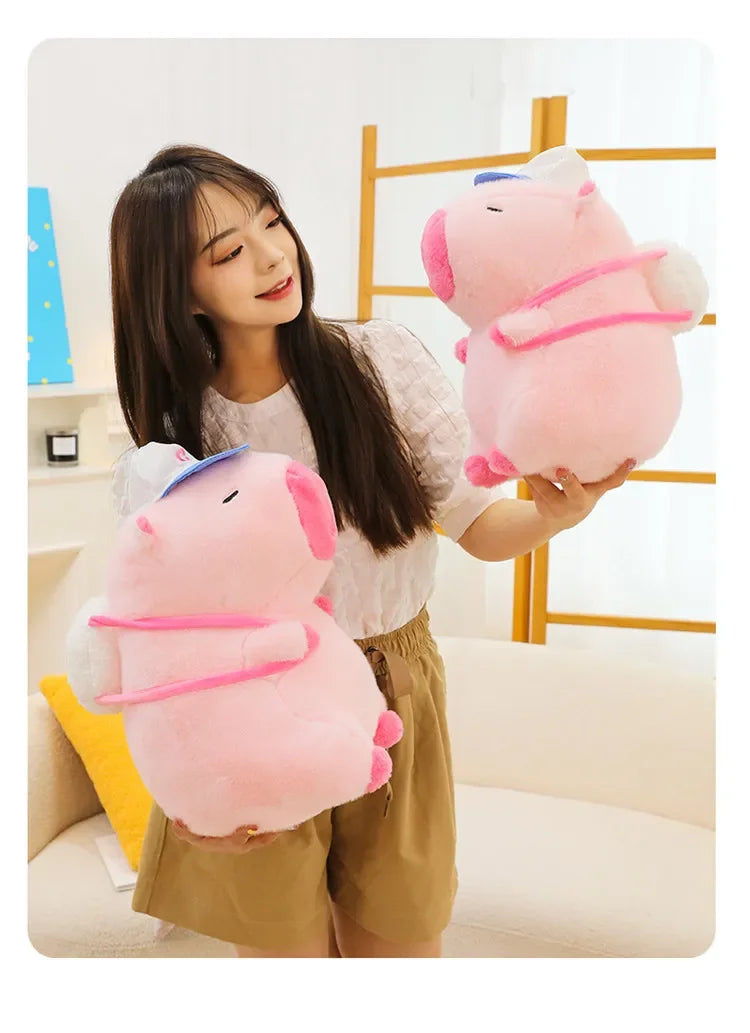 55cm Big Size Capybara Cartoon Anime Plush Stuffed Doll Room Plushies Pillow Kawaii Peluche Ornaments Children's Holiday Gifts