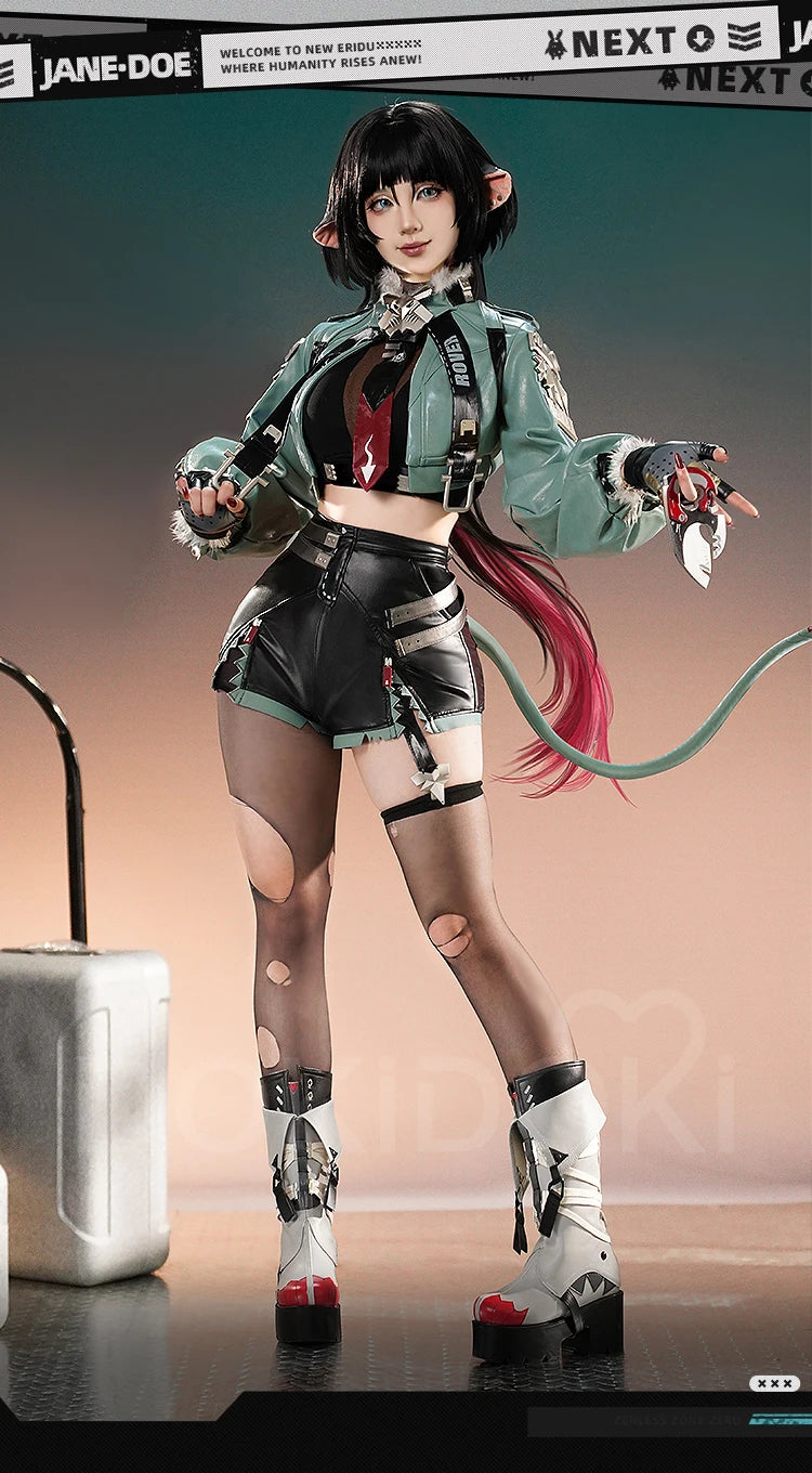 IN STOCK Jane Doe Cosplay Costume Game Zenless Zone Zero Cosplay 【S-2XL】DokiDoki-SR ZZZ Women Metal Accessory Mice Halloween