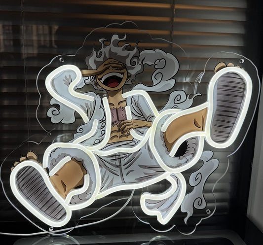 Custom One Piece Luffy Acrylic Neon LED Light Animes Artwork for Home Festival Decor Party Bar Hotel Salon Business Shop,Etc.