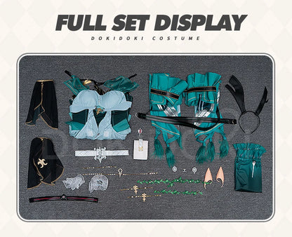 Ciaccona Cosplay Costume Game Wuthering Waves【XS-3XL】DokiDoki-N Women Green Dress Ciaccona Costume Plus Size