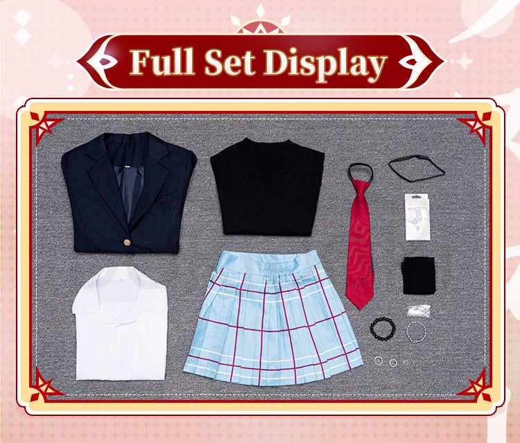 Kitagawa Marin Cosplay Costume Anime DokiDoki-R Women School Uniform JK Dress Black Suit Jacket Marin Cosplay Costume