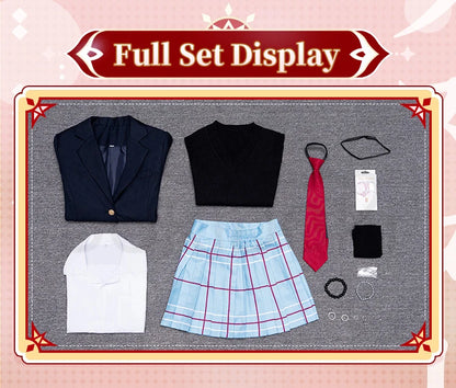 Kitagawa Marin Cosplay Costume Anime DokiDoki-R Women School Uniform JK Dress Black Suit Jacket Marin Cosplay Costume