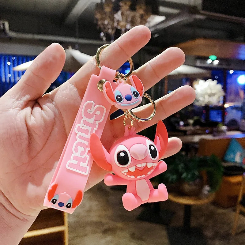 Disney Stitch Keychain Cartoon Cute Lilo & Stitch Keyrings,Durable Anime Keychains for Women Men Kids,Multi-Color Gift Ornaments
