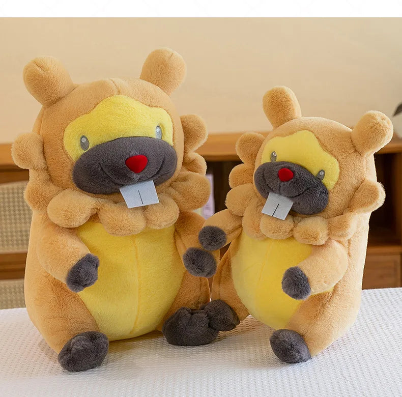 35/80cm Large Bidoof  Pokemon Plush Toys Anime Doll Cute Pillow Cartoon Giant Pokémon Plushie Stuffed Gift for Kids Christmas