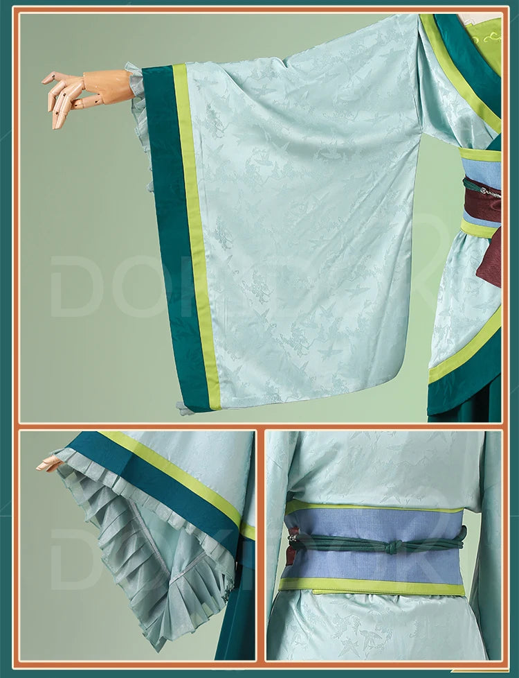 Maomao Cosplay Costume Anime The Apothecary Diaries DokiDoki-R Women Green Dress Mao Mao Xidu Banquets Cosplay Halloween