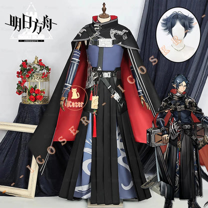 Arknights Zuo Le Cosplay Costume Wig Uniform Cloak Earrings Pythia Zuo Xuanliao Halloween Party Women Men Carnival Props iCoser