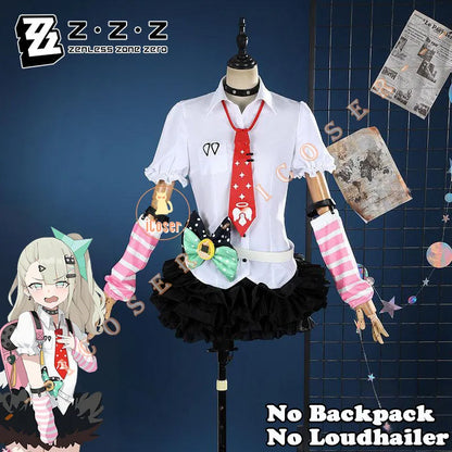 Chinatsu Remiel Cosplay Costume Wig Dress Zenless Zone Zero Uniform Headwear Angels of Delusion Halloween Party for Women Girls