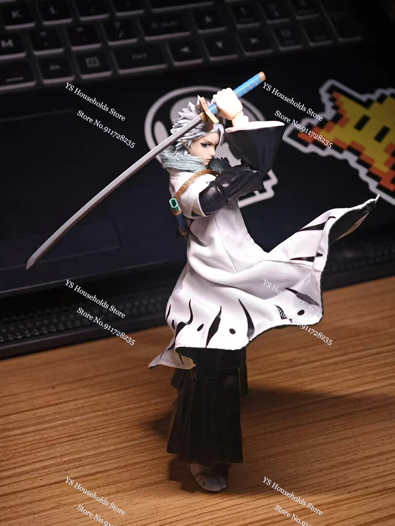 1/12 Hitsugaya Toushirou Boy Figure Mini Scarf Sleeveless Windbreaker Coat Toys Clothes Accessory For 6" Anime Bleach Shf Body