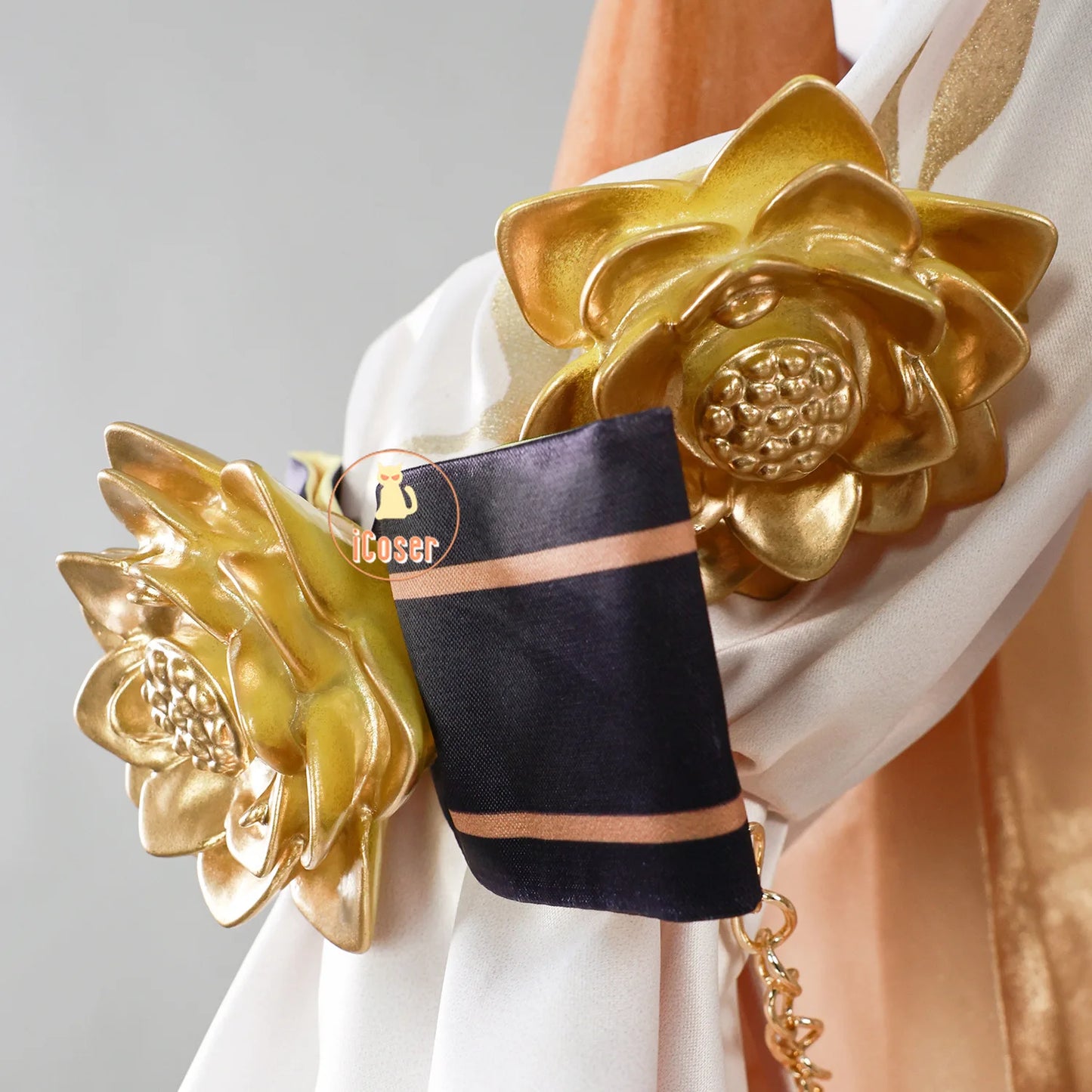 Honkai Star Rail Aglaea Cosplay Costume Wig Dress Headwear Ring Amphoreus The Goldweaver Metal Props Halloween Party Women Girls