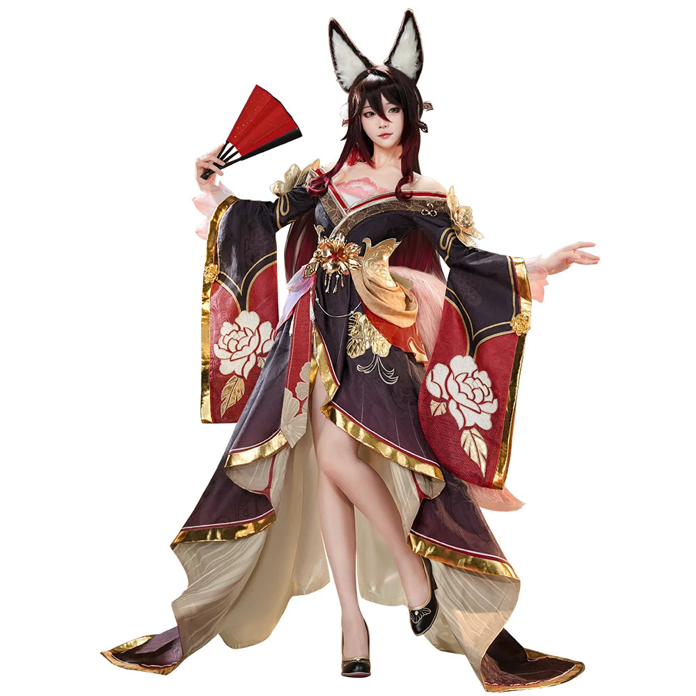 IN STOCK Fugue Cosplay Costume Game Honkai:Star Rail DokiDoki-SR Honkai Women Costume Tingyun Fugue Cosplay Ears Tail Christmas