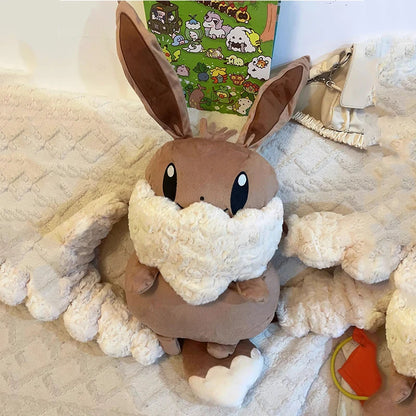 Pokemon Eevee Plush Backpack Large Capacity Kawaii Anime Cosplay Doll Cute Gift - bag