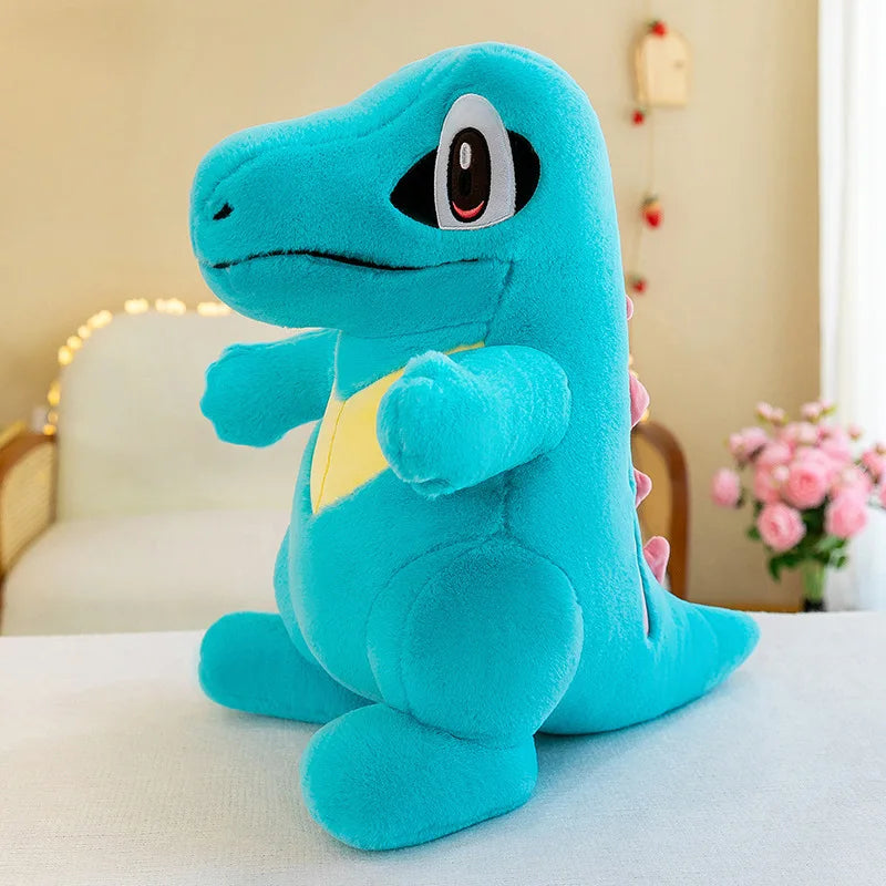 80CM Big Size Pokemon Totodile Plushies Waninoko Peluche Cartoon Anime Kawaii Ornament Comfortable Soft Doll Children Toy Gift