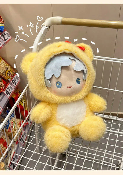 New 35/45/55CM Kawaii Movie Peripheral Yellow Little Bear Boy Stuffed Toy Soft Doll Pillow Decoration Children's Birthday Gif