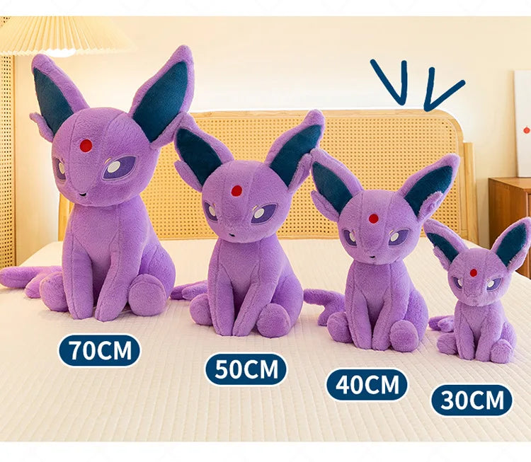 40/50/70CM Big Size Pokemon Espeon Plushies Cartoon Anime Soft Plush Pillow Doll Kawaii Stuffed Plushie Ornament Children Gifts
