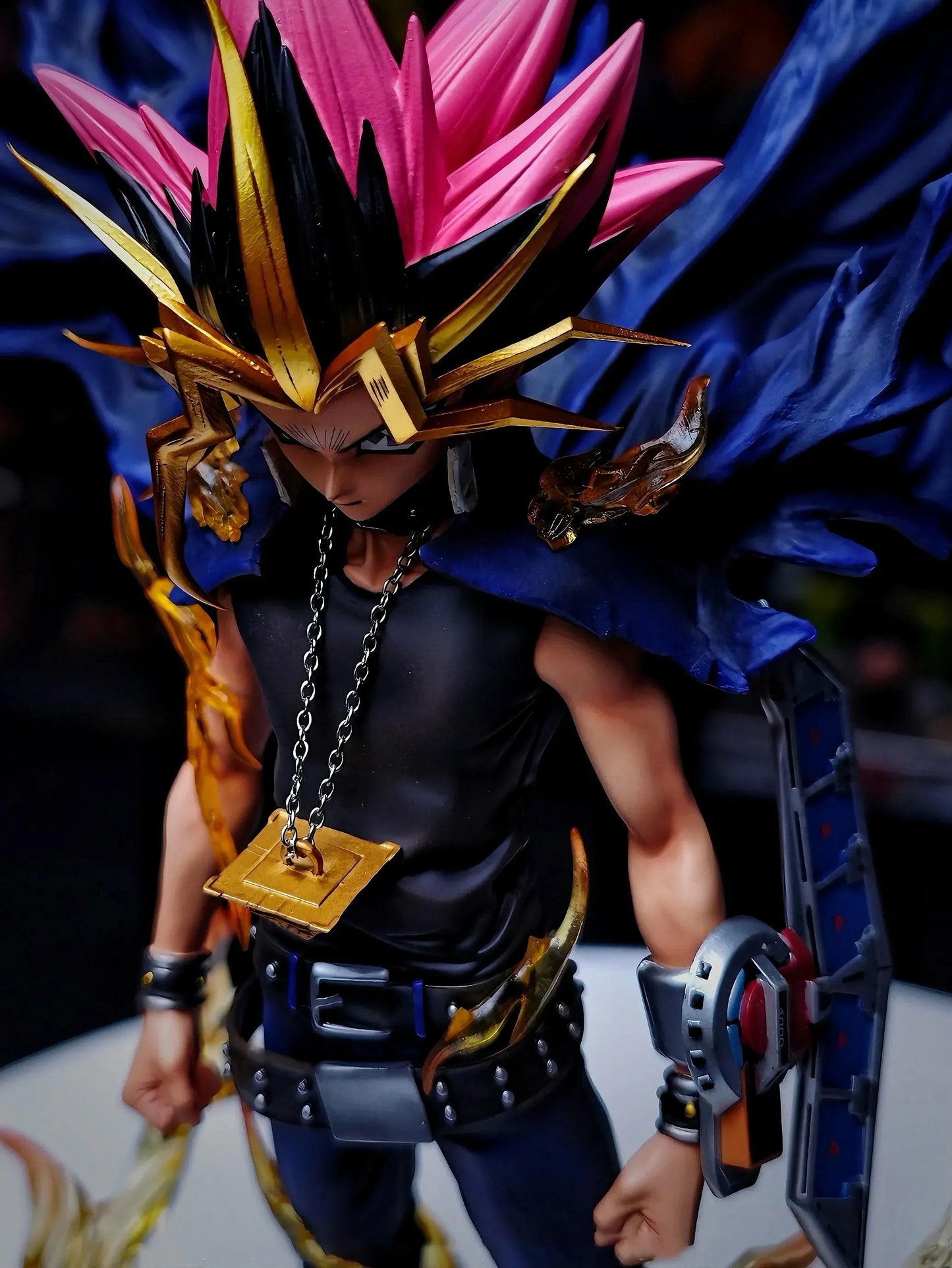 28cm Yugi Muto Figure Dark Game Dimensional Duel Monsters Action Figures Pvc Model Statue Collection Ornament Kids Toy Gifts