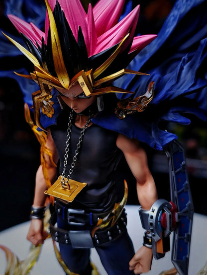 28cm Yugi Muto Figure Dark Game Dimensional Duel Monsters Action Figures Pvc Model Statue Collection Ornament Kids Toy Gifts