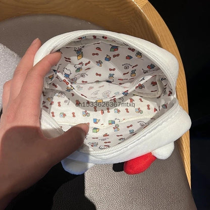 Large Capacity Storage Bags Plush Bag Kuromi My Melody Cinnamoroll BADBADTZ-MARU Cosmetic Bag High Quality Pencil Case Gift Girl