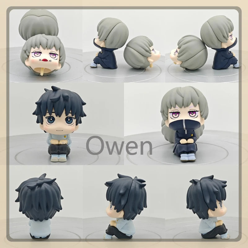 Popular Big Head Cute Anime Jujutsu Posture Figurine Naruto Shippuden Action Figures PVC Q Version Collection Model Toys Gifts