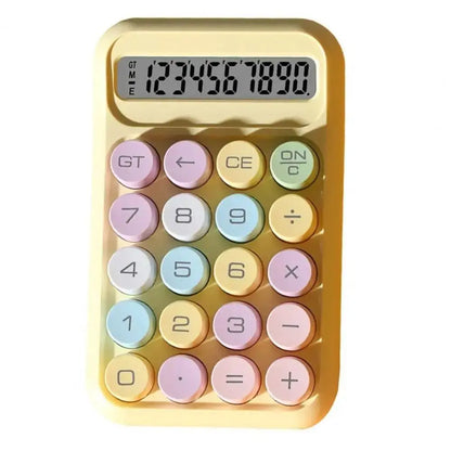 Keyboard Calculator Office 10-digit Mechanical Buttons Calculator Cute Candy Color School Supplies Students/Finance Stationery