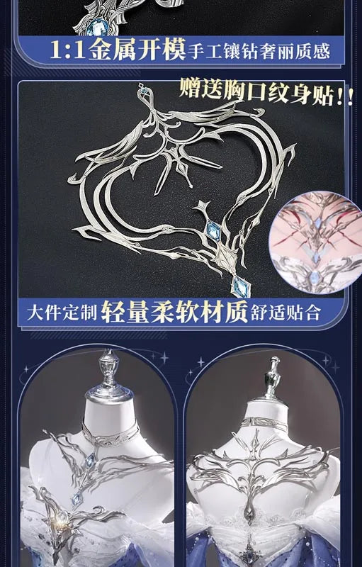 Love and Deepspace MC Cosplay Costume Deepsea Waves Dress Heroines Uniform Carnival Outfit Headwear Halloween Party Women Girls