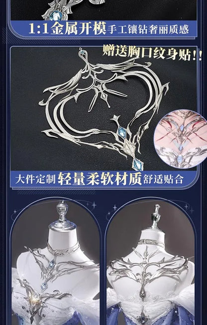 Love and Deepspace MC Cosplay Costume Deepsea Waves Dress Heroines Uniform Carnival Outfit Headwear Halloween Party Women Girls