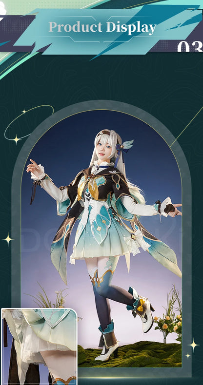 IN STOCK Firefly Cosplay Costume Game Honkai: Star Rail DokiDoki-SR HSR Female Cute Costume Outlet Firefly Cosplay Wig Halloween