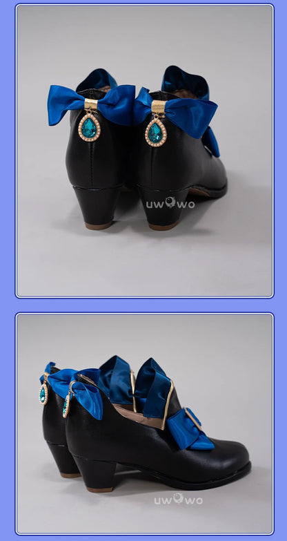 UWOWO Furina Cosplay Shoes Game Genshin Impact Furina Boots Focalors Hydro Archon Fontaine Rococo Style Cospaly Shoes