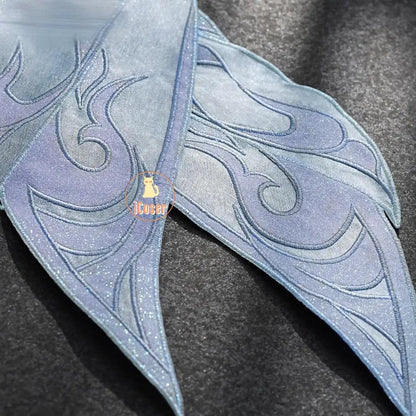 Genshin Impact Skirk Cosplay Costume Wig Dress Uniform Headwear Metal Accessories Festival Halloween Party for Women Girl iCoser