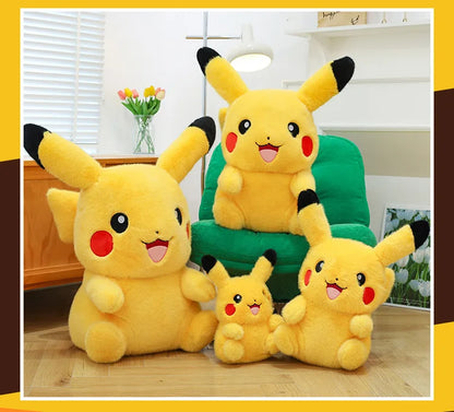 35/50/60/80CM Pokémon Pikachu Plushies Cartoon Anime Stuffed Kawaii Big Size Ornament Comfortable Soft Doll Children's Toys Gift