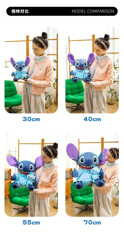 Plush Toy Stitch Cartoon with Cape Cute Plush Doll for Kids Birthday Christmas Gift Stuffed Animal Prize for Claw Machine Party