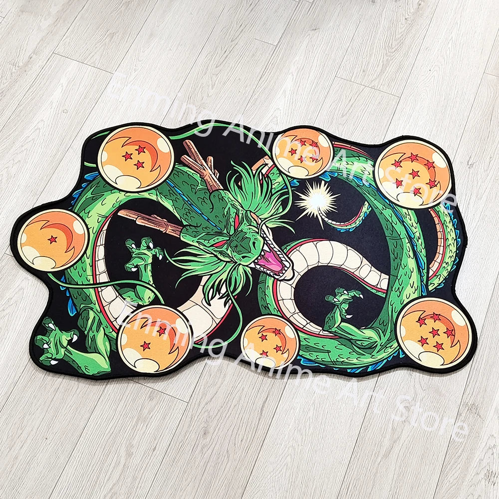 Irregular Rugs Anime Dragon Ball Z Wishing Dragon Goku Super Saiyan 4 Customize Rug Handmade Carpet Area Rug for Home Decor