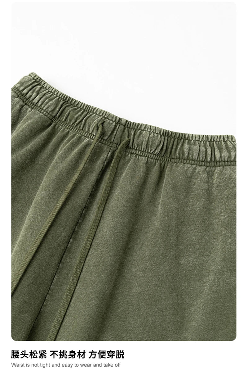 ZODF 2025 Summer Patchwork Washed Cotton Shorts For Men Unisex Retro Y2K High Street Distressed 330gsm Shorts Streetwears HY1057