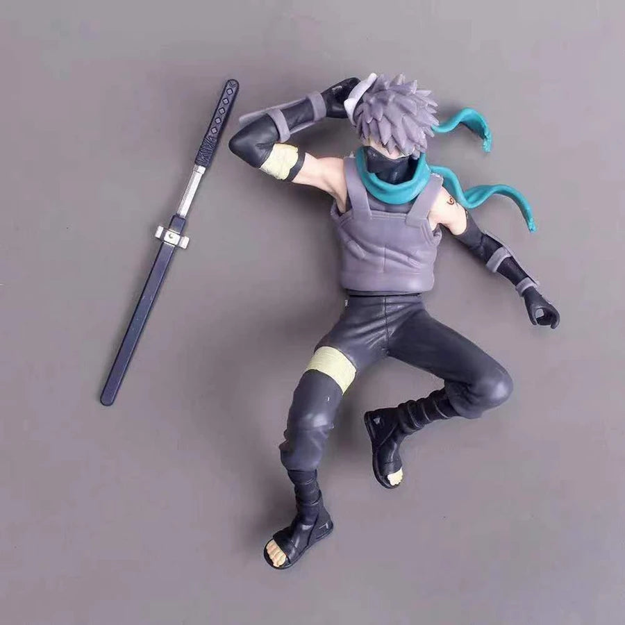 19cm Hot Cartoon Naruto Anime Figure Hatake Kakashi Action Figure Dark Ninja Kakashi Figurine PVC Collection Model Doll Toys