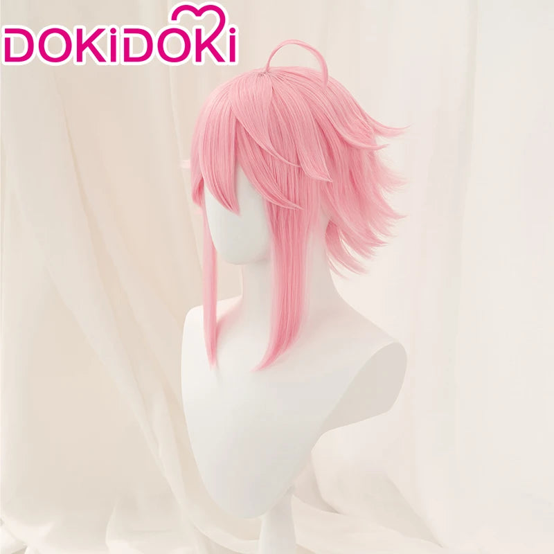 IN STOCK DokiDoki Game Ensemble Stars 2 Branco Cosplay Tori Himemiya Pink Short Wig Ensemble Stars 2 Branco Tori Himemiya