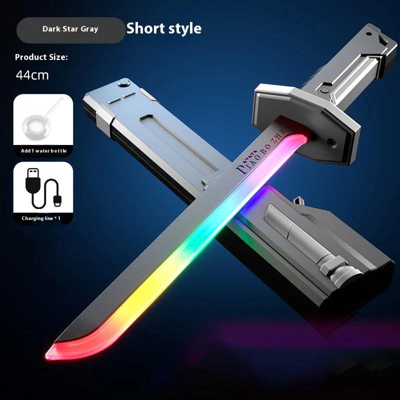 New Laser Sword with Smoke Multi-Color Changing LED Lights Sound Effects Sci-Fi Toy Prop for Kids and Adults Cosplay