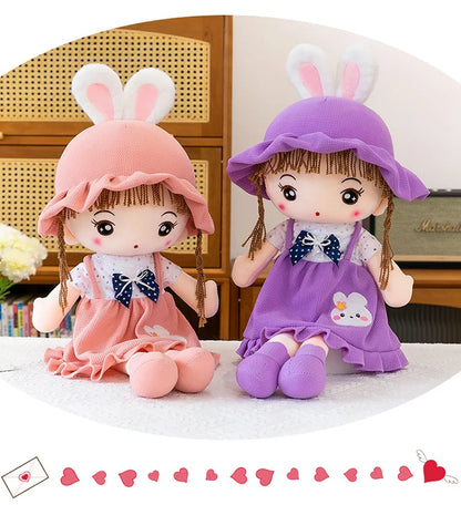 Plush Toy for Kids Birthday Xmas Gift Cute Couple Starry Sky Bunny Dolls Stuffed Animal Valentine Home Decor Bedroom Decoration