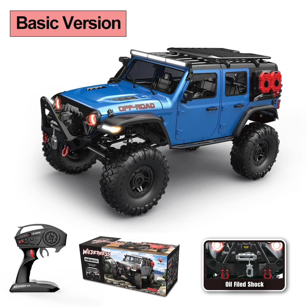 1/10 Scale HB RTR R1011 4WD Remote Control Rock Crawler Truck with LED Lights 2.4G Full Proportional Off-Road Climbing