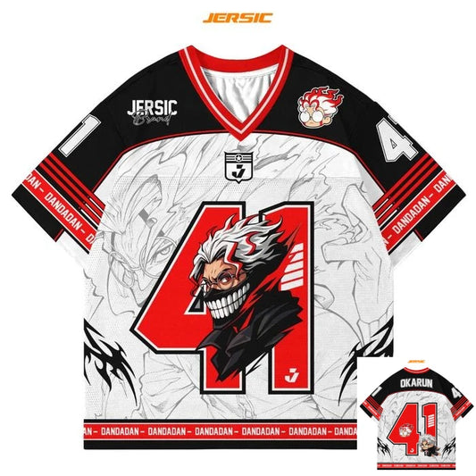 41 Jersey Dandadan Okarun  Anime Series Jersey Korean Style Kpop Baseball Hockey Oversize T-shirt Anime Daily Unisex Tops Tee