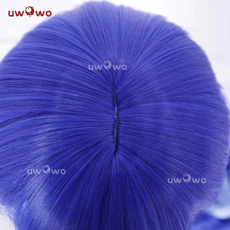 UWOWO IUNO Wig Game Wuthering Waves WuWa IUNO Cosplay Wig Long Hair Blue Hair Halloween Wig