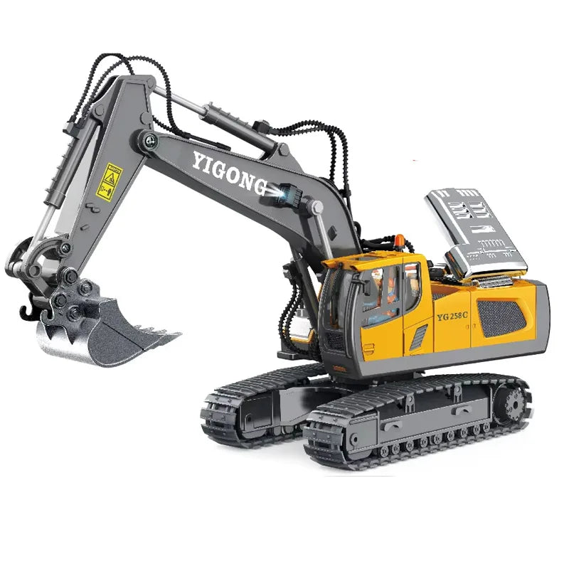 RC Excavator Bulldozer Truck Toy for Boys 2.4G Remote Control Dumper Engineering Vehicle Tractor Crawler Birthday Gift